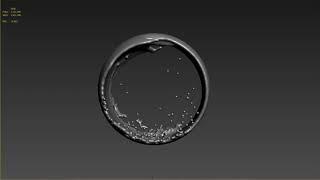 Water Splash Tyflow mesh Preview