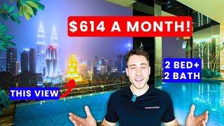 Tour My $614 A Month Condo in Kuala Lumpur MALAYSIA (Pet Friendly!)