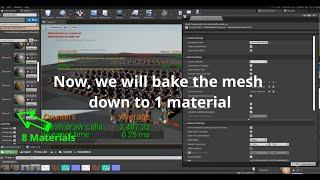 UE4 - How to reduce mesh draw calls in a few clicks