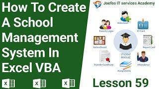 How To Create A School Management System in Microsoft Excel | Step-by-Step Tutorials Lesson 59