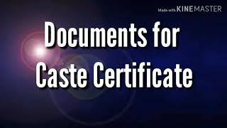 Documents Required For Cast Certificates