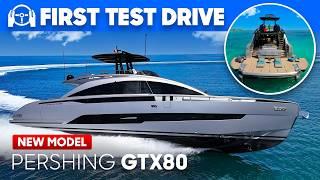  Tested: NEW Pershing GTX80 with fold-down balconies - Test, Tour & Review