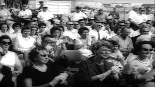 US astronaut Scott Carpenter is welcomed by his family and members of the Project...HD Stock Footage