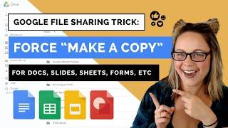 How to “Force” a Copy: Sharing Trick for Google Docs, Slides, Sheets, Forms, etc