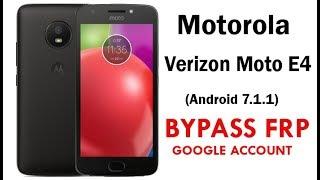 Moto E4 Verizon (Android 7.1.1) FRP/ Google Account lock Bypass Work 100% without PC.