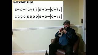 Hot Cross Buns - Trumpet (Mr Blue Brass)