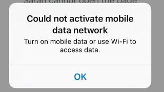 Could Not Activate Cellular Data Network On iPhone