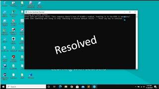 Docker error "this computer don't have VT-X/AMD enabling it in the BIOS is mandatory" solution hindi