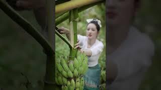 Beautyful Girl China Life Style , Cute Girl  Pick fruit and Vegetables  part  12