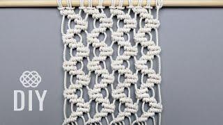 DIY Wavy Macrame Zig Zag Pattern using Double Half Hitch Knots