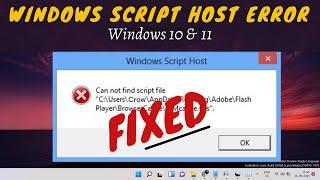 [FIXED] Windows Script Host Error- Windows 10 and 11