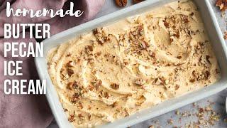 Homemade Butter Pecan Ice Cream (ice cream maker) | The Recipe Rebel