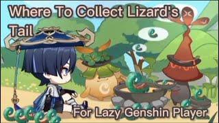 Where to collect Lizard's Tail For Lazy Genshin Player.