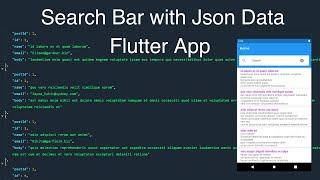 Search Bar with Json Data  Flutter App