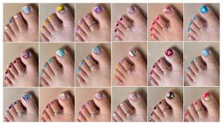 25+ Easy toe nail art for beginners || Cute toe nail art compilation