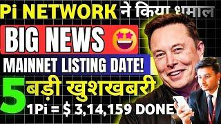 Pi Network update today | Pi coin listing date Revealed | Pi Network Price prediction 1π = $314,159?