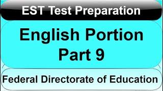 FDE EST Test Preparation English Portion - Words Collection | FDE EST Past Papers