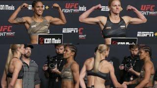 UFC FIGHT NIGHT Carli Judice Vs Gabriella Fernandes Full Official Weigh-in Face-Off