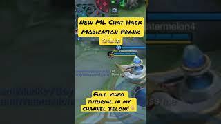 ML Chat Hack Prank Tutorial 2022| MLBB| Chat Prank 2022