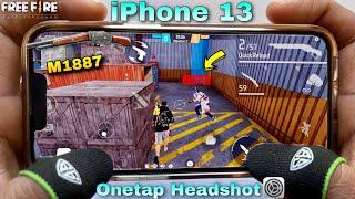 iPhone 13 free fire gameplay test 2 finger claw handcam one tap headshot sensitivity and setting