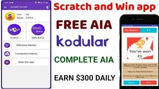 Free Aia | Scratch and win app aia | Kodular , Niotron | Earning app aia Free