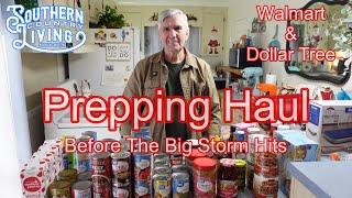 Walmart and Dollar Tree Prepping Haul Before The Snow Storm Hits --  First Haul This Year