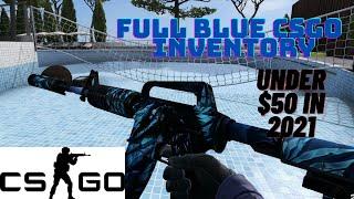 Full Blue CSGO Inventory Under $50 2021