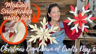 MAKING WOODEN SNOWFLAKES with JIGS! INSPIRED BY PINTEREST (CHRISTMAS COUNTDOWN OF CRAFTS DAY 5)