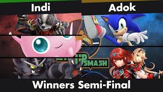 Level Up'Smash S2 #8 - Adok (Sonic, Pyra & Mythra) vs Indi (Puff, Wolf, Incineroar, Ridley) - WS