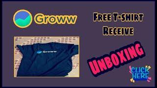 Groww Free T-Shirt Unboxing & Review || Free Goodies Review