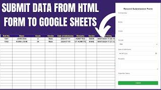 HOW TO CREATE HTML FORM AND SUBMIT DATA TO GOOGLE SHEET