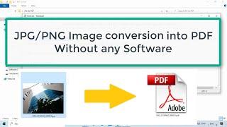 Convert JPG to PDF without any Software | Offline process