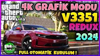 2024 REDUX 4K GRAFİK MODU | GERÇEKÇİ SİLAH SESLERİ | TANK MODU ASKER MODU |  V3351 GTA 5