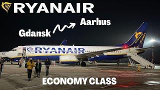 Ryanair Boeing 737-800! Gdańsk  to Aarhus  FULL FLIGHT EXPERIENCE