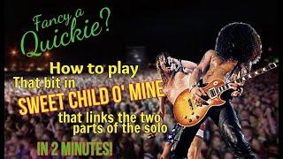 How To Play Sweet Child (that solo line that EVERYONE gets wrong) | Quickie Lesson 002