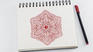 How to draw Mandala Art for beginners | Easy colorful Mandala | Doodle/Zentangle drawing