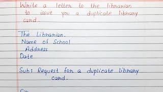 Write a letter to the librarian to issue you a duplicate library card