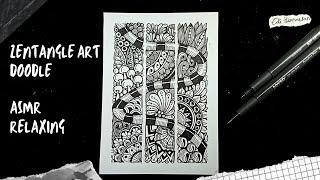 ASMR Doodle Zentangle Drawing | Zentangle Art For Beginner