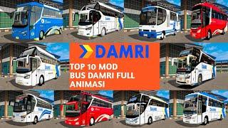 SHARE MOD BUSSID // TOP 10 MOD BUS DAMRI FULL ANIMASI #1.