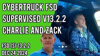 Cybertruck FSD Supervised v13.2.2 - Charlie and Zack Reaction Cam