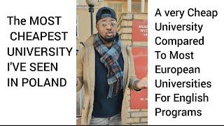 THE CHEAPEST UNIVERSITY I'VE SEEN IN EUROPE | STUDY IN POLAND |ENGLISH PROGRAMS | MOVE ABROAD