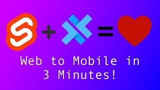 Create a Mobile App (iOS and Android) with Svelte and Capacitor in 3 minutes!