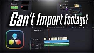 FIX CAN'T IMPORT MEDIA IN DAVINCI RESOLVE! | Even With Correct Codec