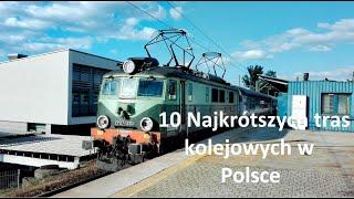 10 Najkrótszych tras kolejowych w Polsce 2021