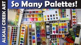 ALL of My WATERCOLOR PALETTES! Complete Tour of Every Single Watercolor Palette I Own.