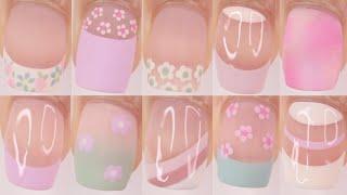 12 EASY nail designs for beginners at home, spring nail art compilation 2025, natural nails