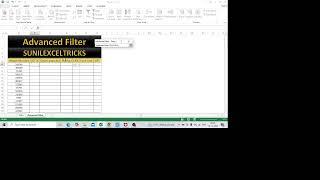 Advance Filter in Excel  #advancefilter #exceltutorial