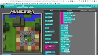 Code.org Minecraft project by a nerdy kid: Untitled project