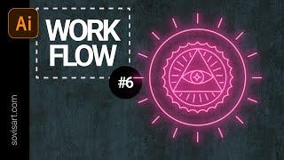 EP-6 Daily workflow neon signs creation in Adobe Illustrator