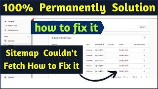 sitemap couldn't fetch how to fix it